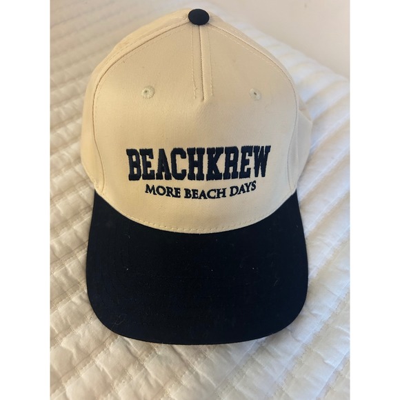 Beachkrew Hat Tan Beige Black More Beach Days Baseball Cap Adjustable - Picture 1 of 6